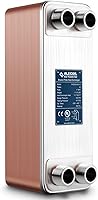 ALECOIL 40-Plate Brazed Plate Heat Exchanger 418K BTU 316L SS 1" Ports - Water to Water for Heating, Cooling, Refrigeration