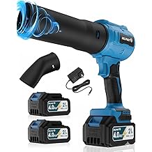 Classic Blue Cordless Leaf Blower with Battery and Charger, Turbo Jet, As Seen On TV,(990000) RPM, Lightweight Handheld with Extended Nozzle, Portable for Patio, Cleaning Leaves &amp; Dust