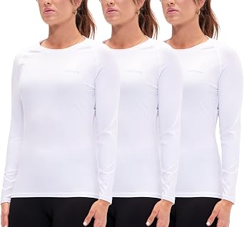 DEVOPS 3 Pack Womens Long Sleeve Compression Shirts Underscrub Tops