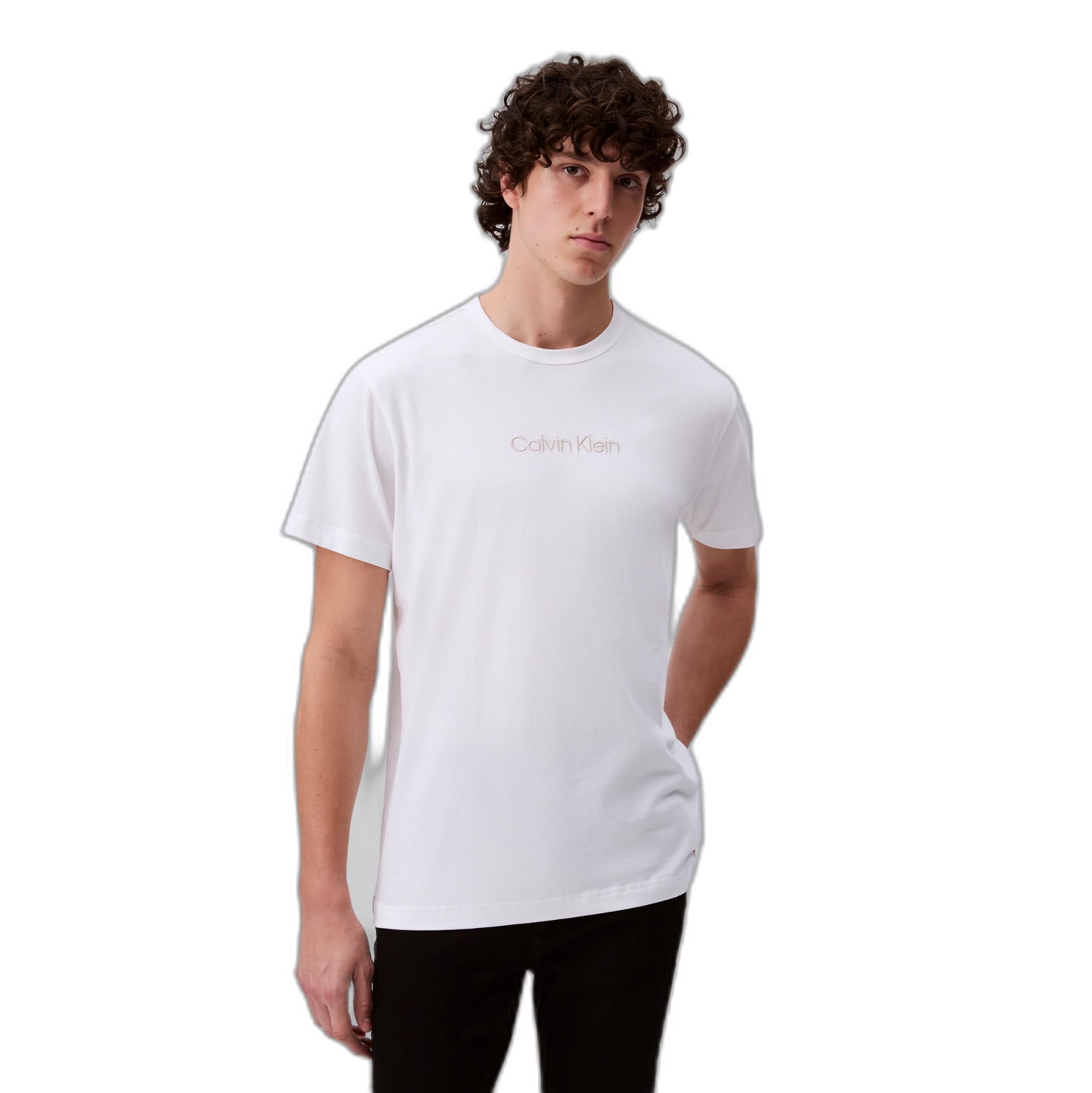 

                                                    Calvin Klein Men's Logo Sleep Tee Classic White
