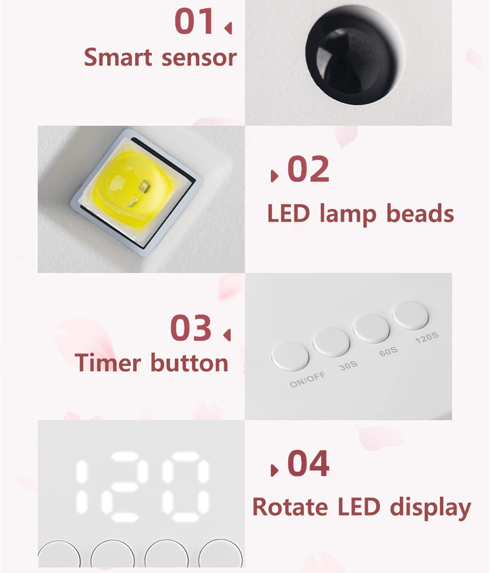 ZYC Lampada per Unghie a LED Senza Fili UV 60W Ricaricabile 8000mAH Lampada Gel Senza Fili Lampada per Unghie Smalto per Unghie Lampada arricciacapelli per Tutti Gli smalti per Unghie in Gel