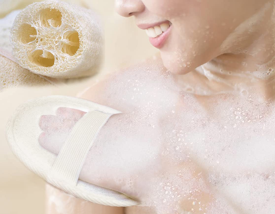 11 Packs Natural Loofah Pads Set Back Scrubber for Shower, Loofah Exfoliating Body Scrubber for Men Women, Loofah Cleanser Bath Sponges Deep Clean & Invigorate Your Skin, Face, Back : Beauty & Personal Care