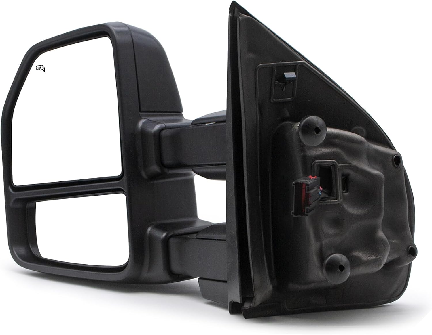 TOEMIRR Towing Mirror fit for 2017 2018 2019 2020 Ford F250 F350 F450 F550 Super Duty Heated Power Temperature Sensor Turn Signal Light Auxiliary Light Manual telescopic Black LH