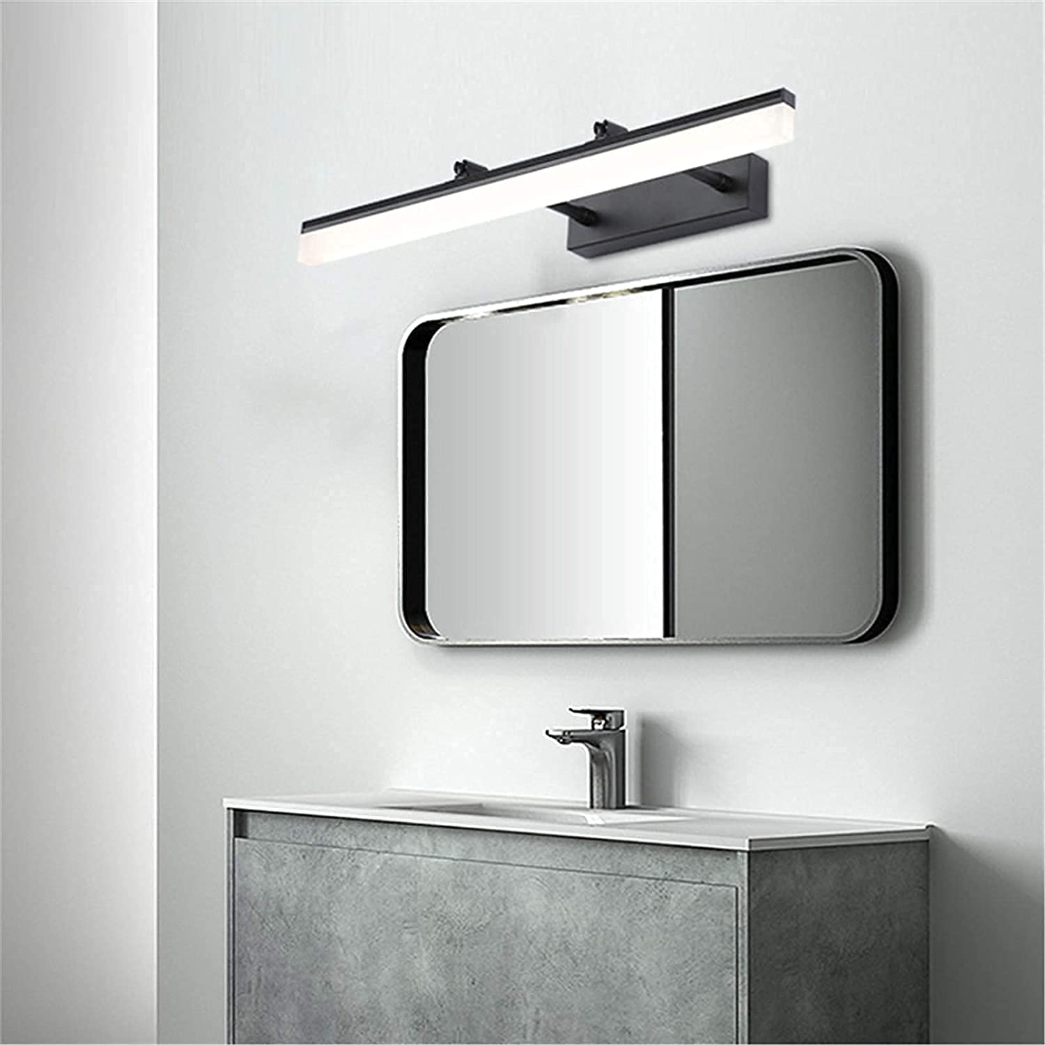 Lámpara de Espejo para baño, luz Regulable, Resistente al Agua, para Armario de baño, lámpara de Espejo Ajustable (Negra, 42 cm)