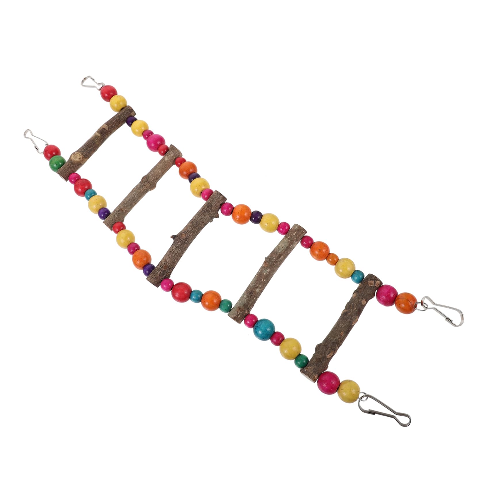 HANABASS Parakeet Climbing Ladder Wooden Bird Toy Small Animal Step Ladder Bird Cage Toy Pet Bird Activity Ladder