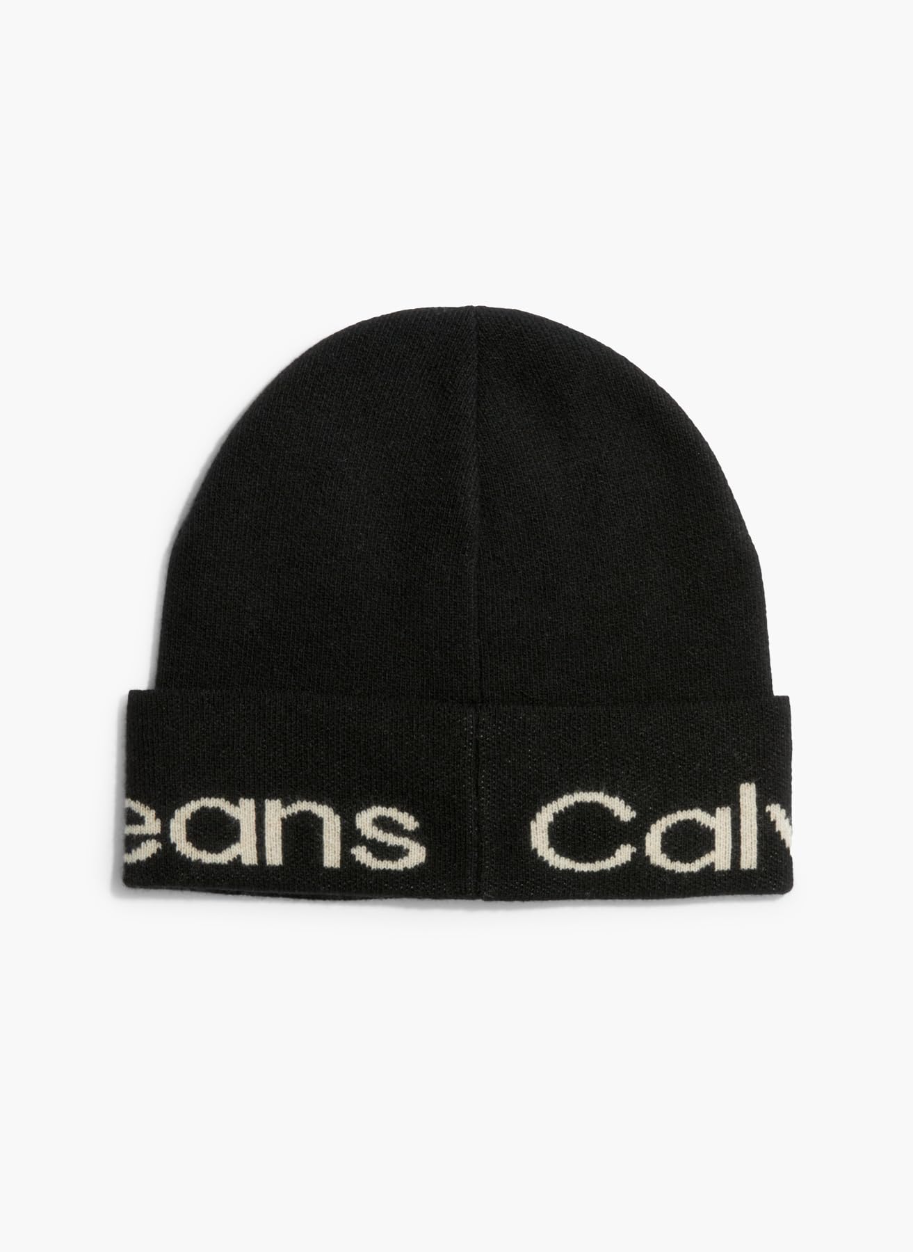 Calvin Klein Jeans CK Herren-Beanie-Mütze mit Umschlag mit Logo-Artikel K60K611271 Logo-Beanie