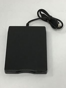 BT-144 Slim Black USB External Floppy Disk Drive, Plug & Play, USB Powered
