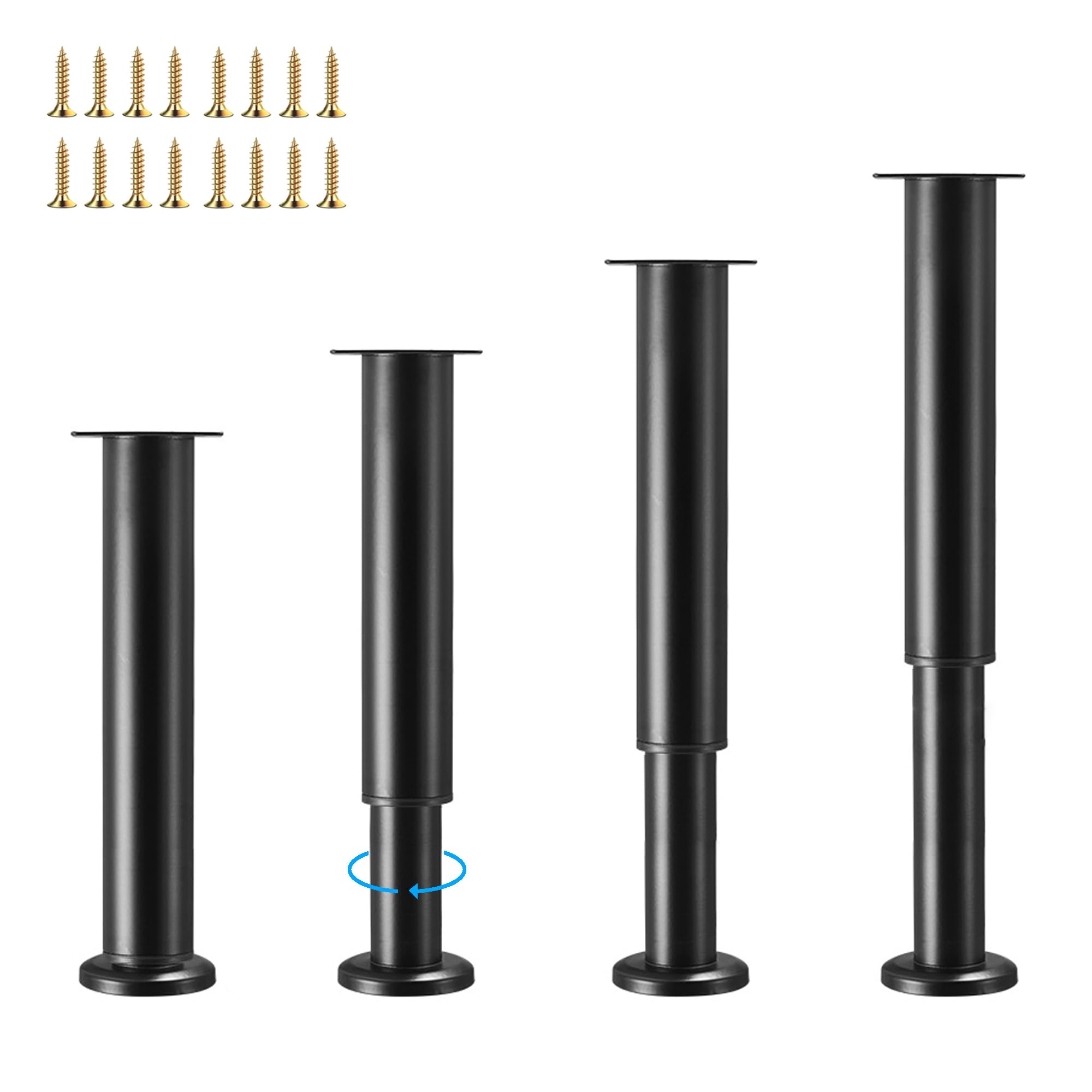 Photo 1 of ZrgGea Adjustable Metal Furniture Legs (4 Pcs, 16.5-29.9")