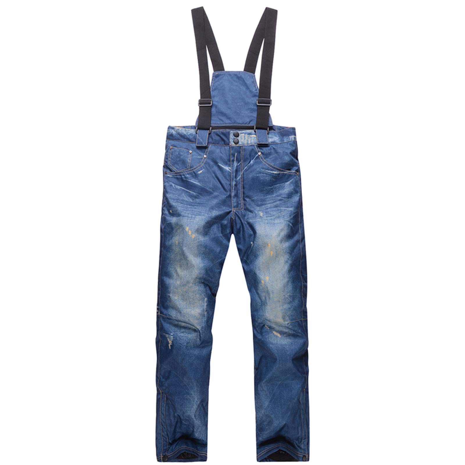 INVACHIUnisex Claw Hammer adult Snow Ski Pants Snowboarding sking Trousers Imitation Denim Overalls