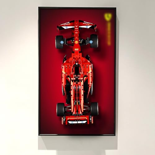 WETCEAOM Display Wallboard Compatible with Lego Technic Ferrari SF-24 42207 Display Frame, Gift Ideas Compatible with Lego Car Wall Mount Display Frame Lover, 19.7X 31.5in (Model not Included!)