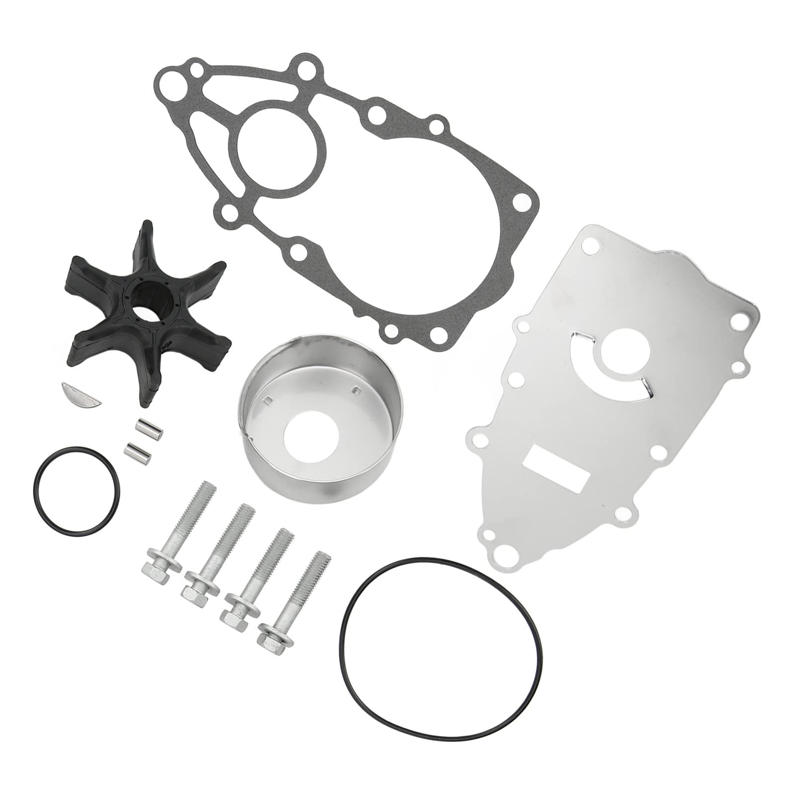 Kit Girante Pompa, Set Ricostruzione Pompa Acqua con Guarnizione Compatibile con Yamaha VZ200 VZ225 VZ250 VZ300, Ricambi per Motore Fuoribordo e Circuito Raffreddamento