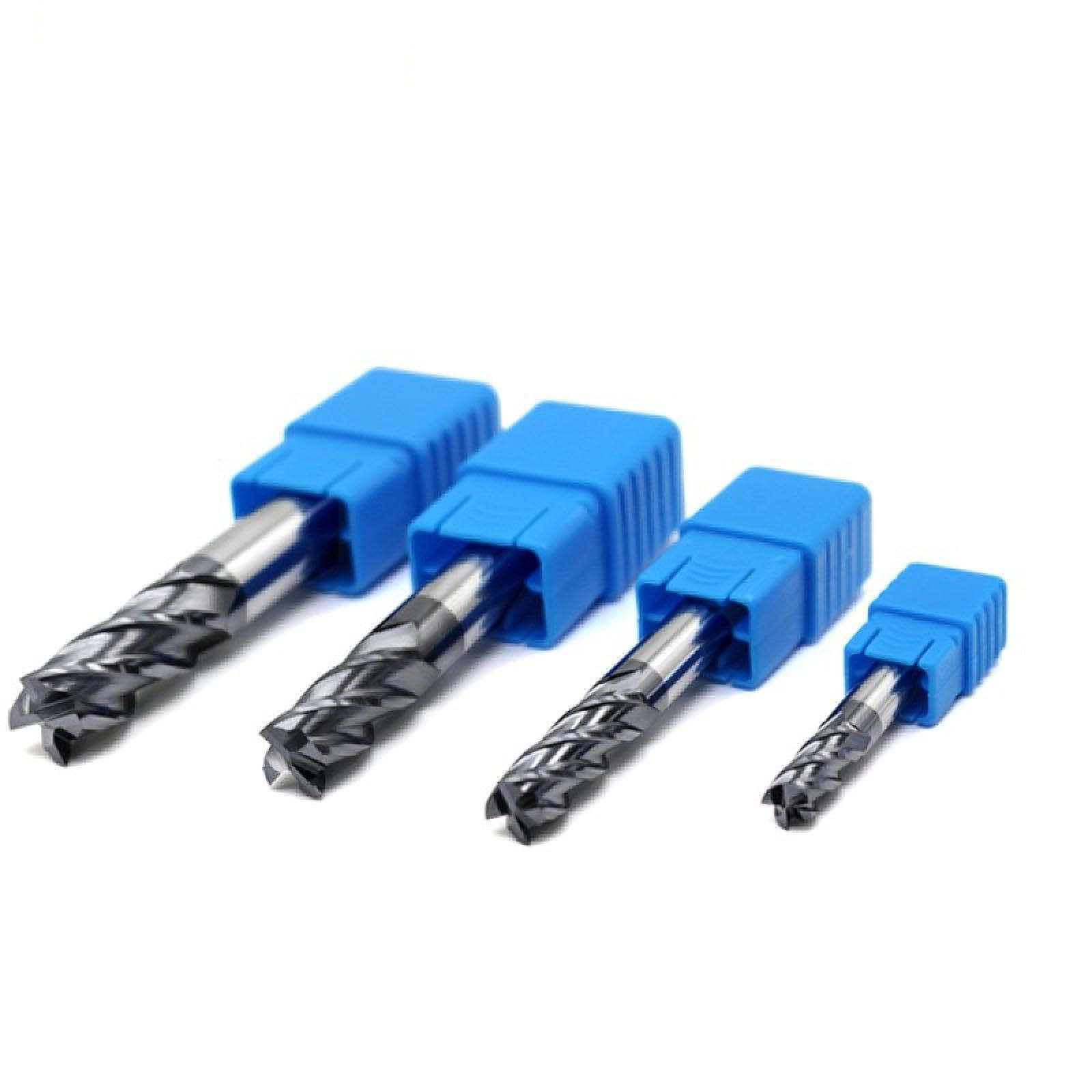 Fresa de extremo de 4 ranuras para aleación de acero de tungsteno, máquina fresadora CNC para trabajar la madera en acero (14,0 x 150 mm)