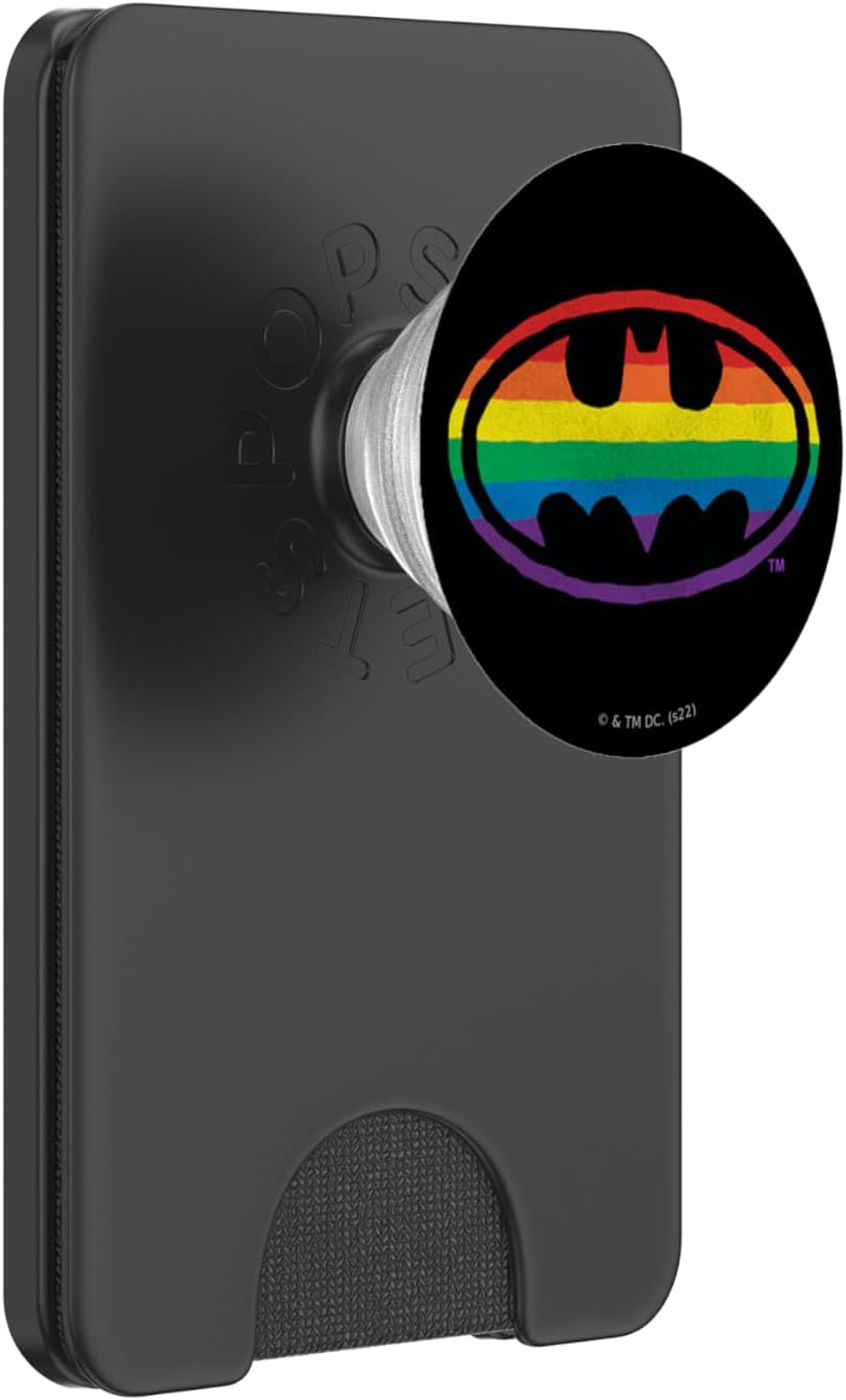 Batman Pride Rainbow Logo PopSockets PopWallet for MagSafe