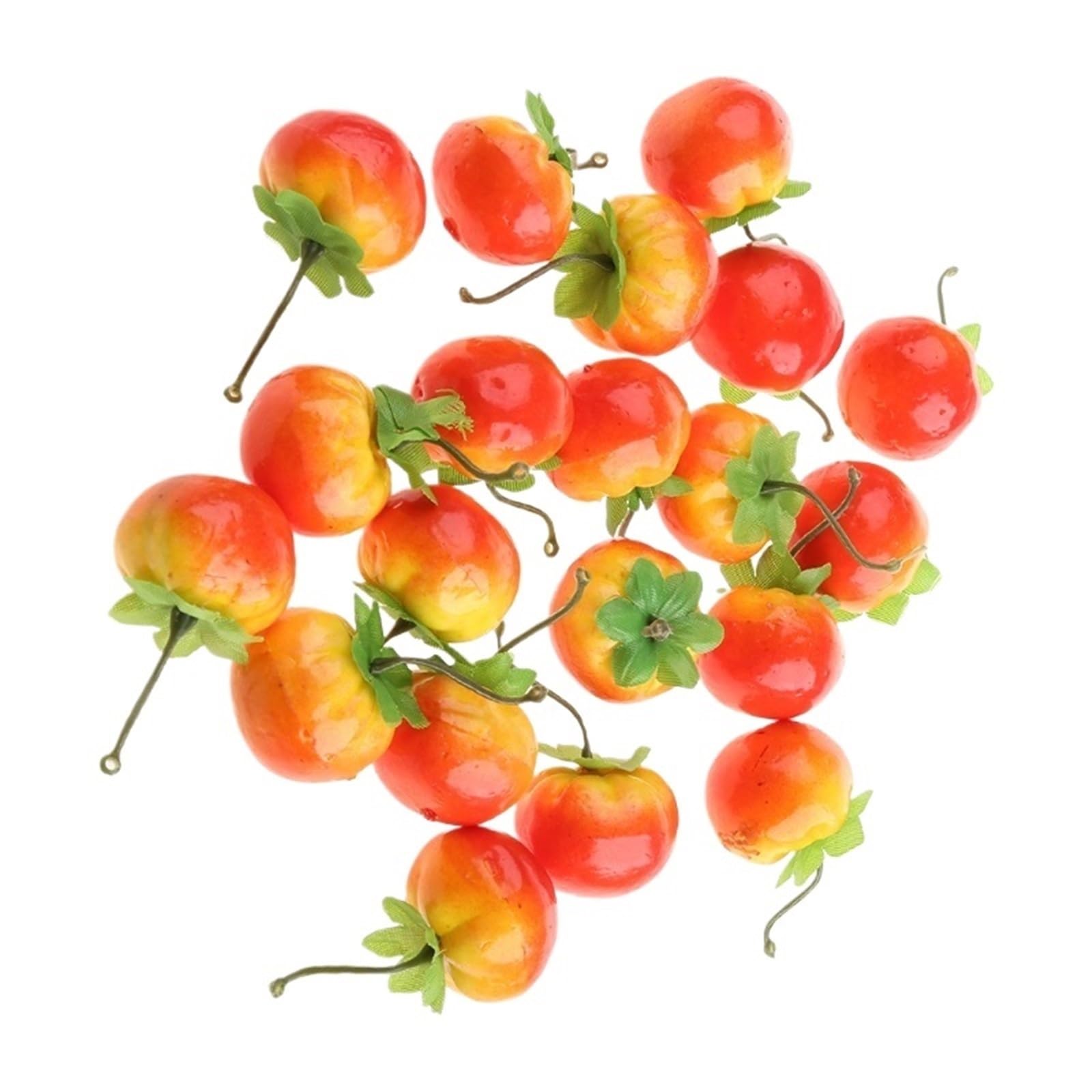 BAYNOPURIN Simulated Vegetables 20pcs Lifelike Simulation Artificial Tomato Plastic Fake Fruit Home Party Decor