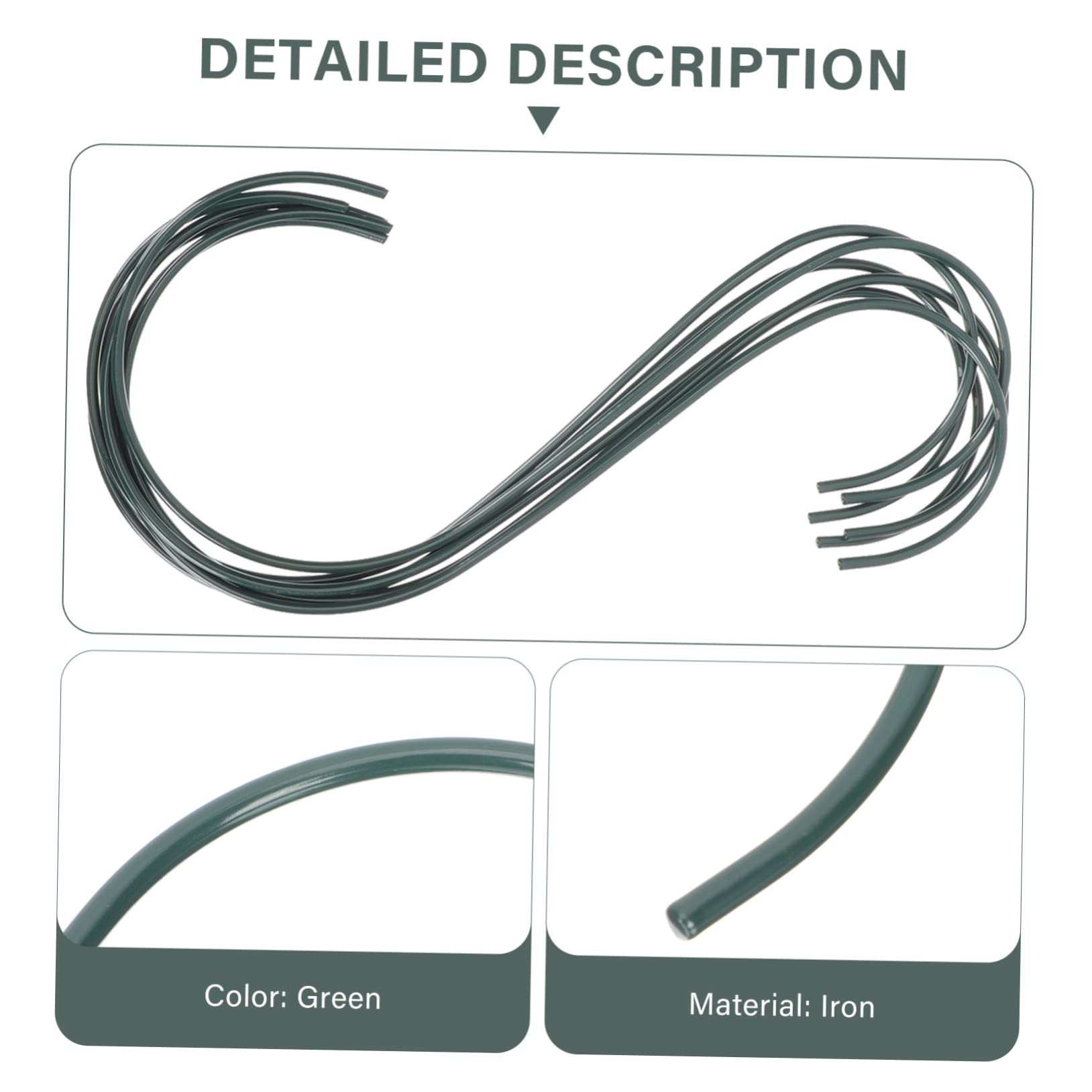 Holibanna 6Pcs S Hooks for Hanging Plants Bird Feeders Durable Plant Hanging Hooks for Balconies Gardens and Outdoor Decor Elegant S Shaped Design