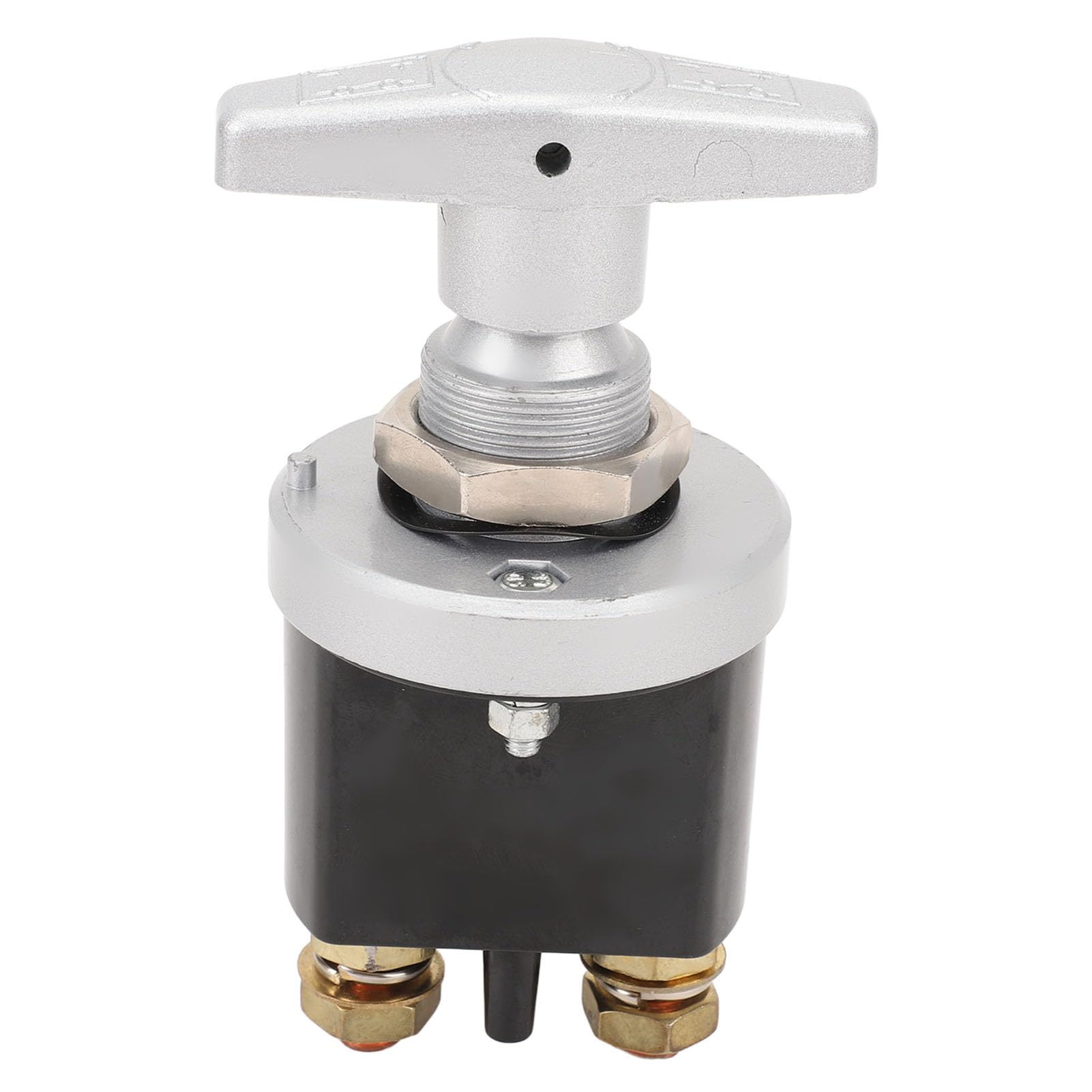 500A Battery Disconnect Switch, Prevent Battery Drain with Knob, Universally Used for Cars, RVs, Boats. Two Copper Terminals for Improved Continuity, 12v/24v Battery Isolator