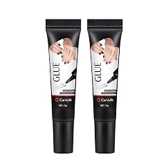 Curvlife Upgraded Super Strong 10g Semi Solid Nail Glue 2pcs Best Soft Gel Nail Glue for Press on