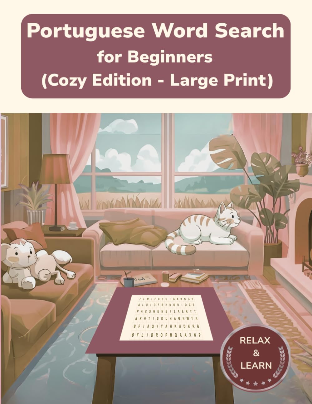 Portuguese Word Search for Beginners: Large Print Puzzles for Relaxed Learning (Cozy Edition Word Search Puzzles)