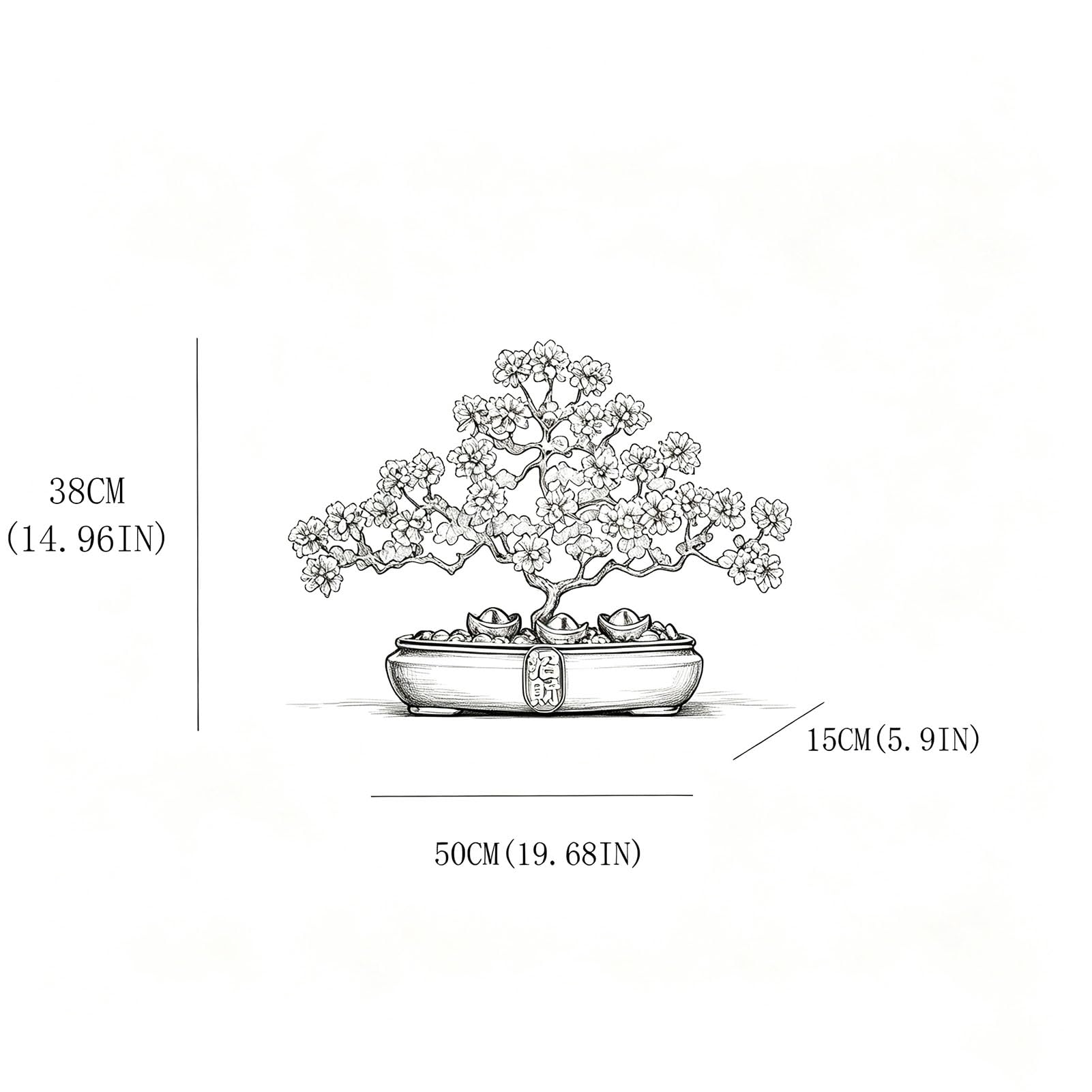 Drzewo kryształów Feng Shui Money Tree, naturalne duże drzewo kryształowe