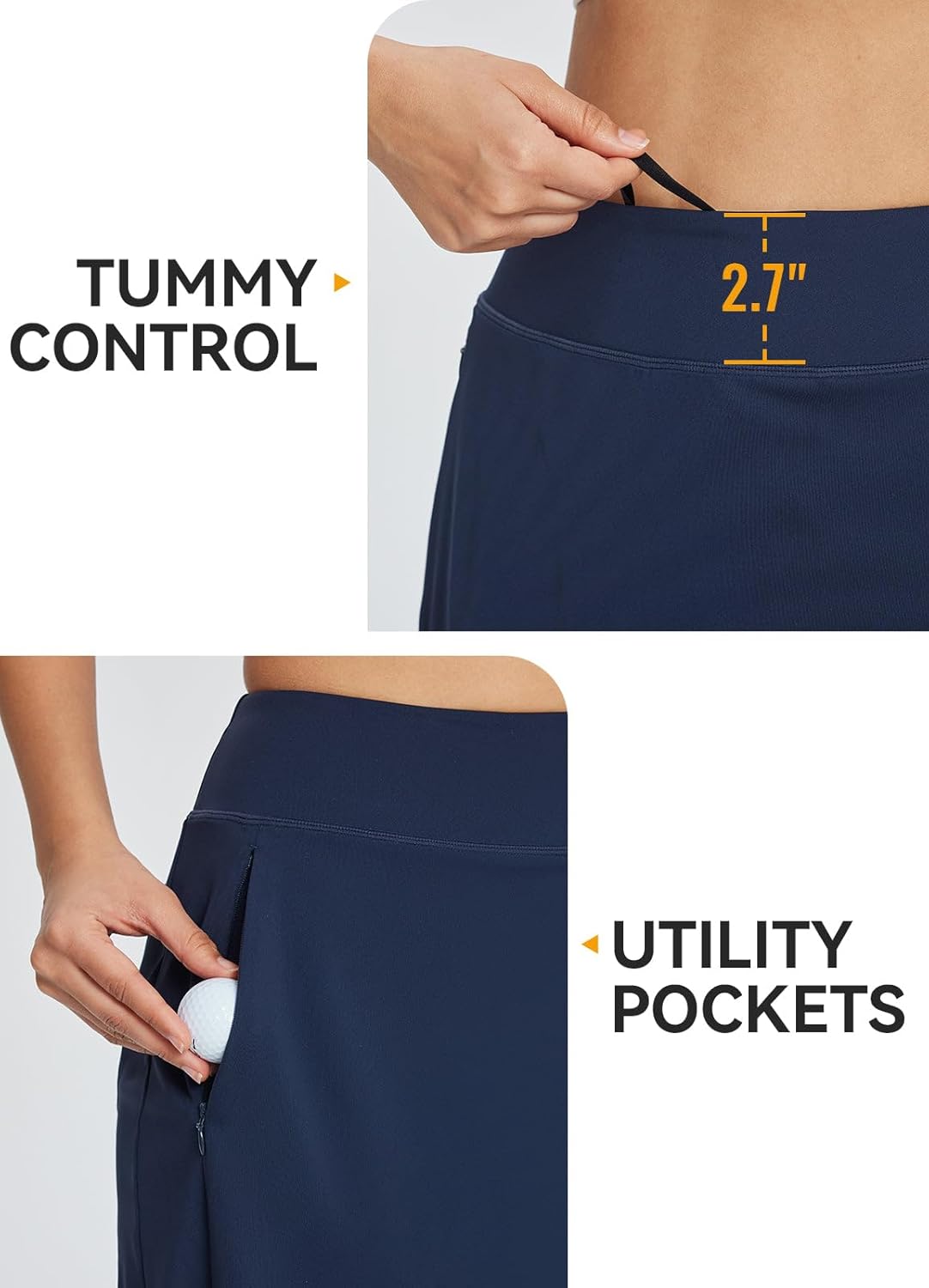 baleaf Women's 18" Golf Skorts Skirts Knee Length Athletic Tennis Skort Modest Long Casual with Pockets Soft - Image 6