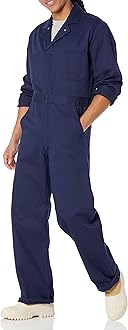 Red KapMen's Snap Front Cotton Coverall, Oversized Fit, Long Sleeve