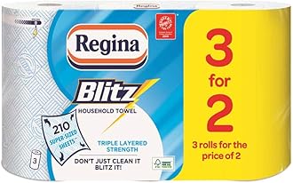 Regina 12 Rolls of Blitz Kitchen Roll, Paper Towels, Supplies Wholesale Job Lot