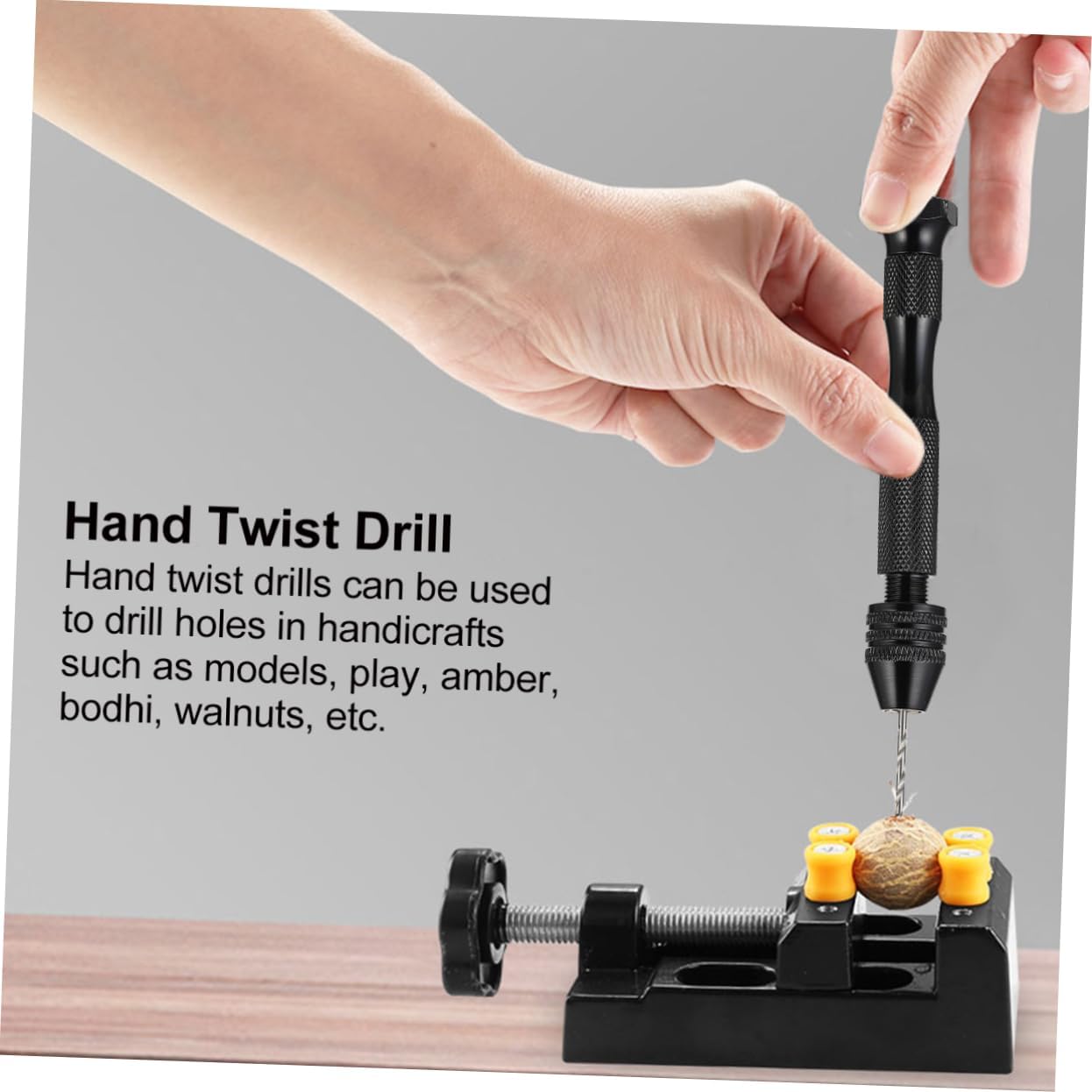 1set Manual Hand Drill Tool Bits Precision Jewelry Craft Drill Kit for Easy Drilling and Diy Projects for Beads