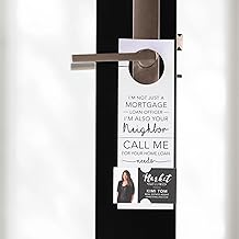 I'm not just a Mortgage Loan Officer, I'm Also Your Neighbor | Real Estate Supply Business Card Marketing Door Hangers | Designed for Real Estate Agents | 8-DH001- WHITE - Pack of 10