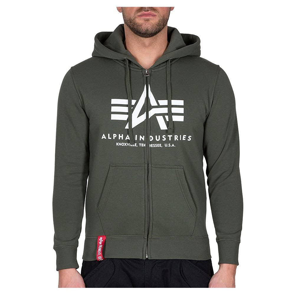 Alpha Industries Herren Alpha Industries Basic Zip Hoodie für Herren Kapuzenpullover (1er Pack)