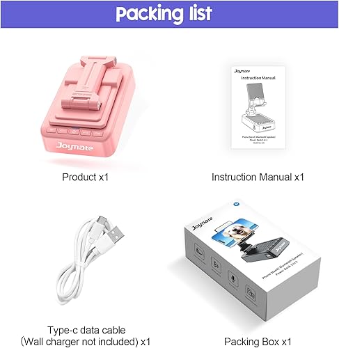 Miniatura 7 de Regalos para hombres y mujeres, soporte para teléfono con altavoz Bluetooth y función de carga, ángulo giratorio de 360, soporte ajustable para