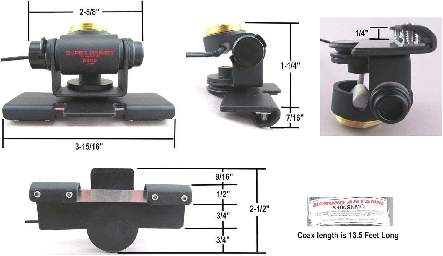 Crazy Clearance Diamond K400S-NMO Lip Mount, 2-axis Adjustable Antenna Vehicle Mount Black Friday - 50% OFF Diamond K400S-NMO Lip Mount, 2-axis Adjustable Antenna Vehicle Mount