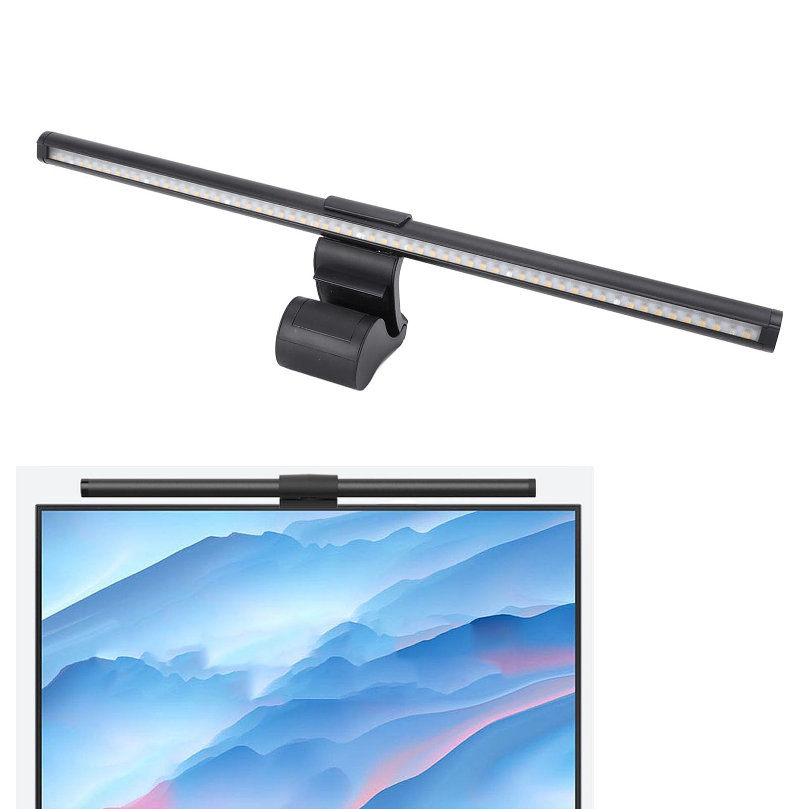 Omabeta Barre Lumineuse LED pour écran D'ordinateur, Gradation Continue, Soins des Yeux, USB, pour le Bureau et la Maison, 16,1x0,8 Pouces