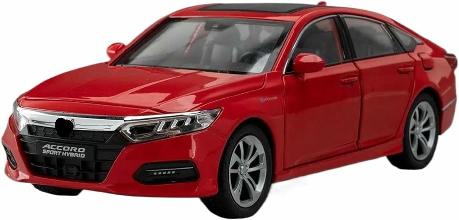 DEAVER Diecast 1:24 For Accord Scale Alloy Car Models Simulation Pre-Built Finished Vehicle Model Display Souvenirs(Red)