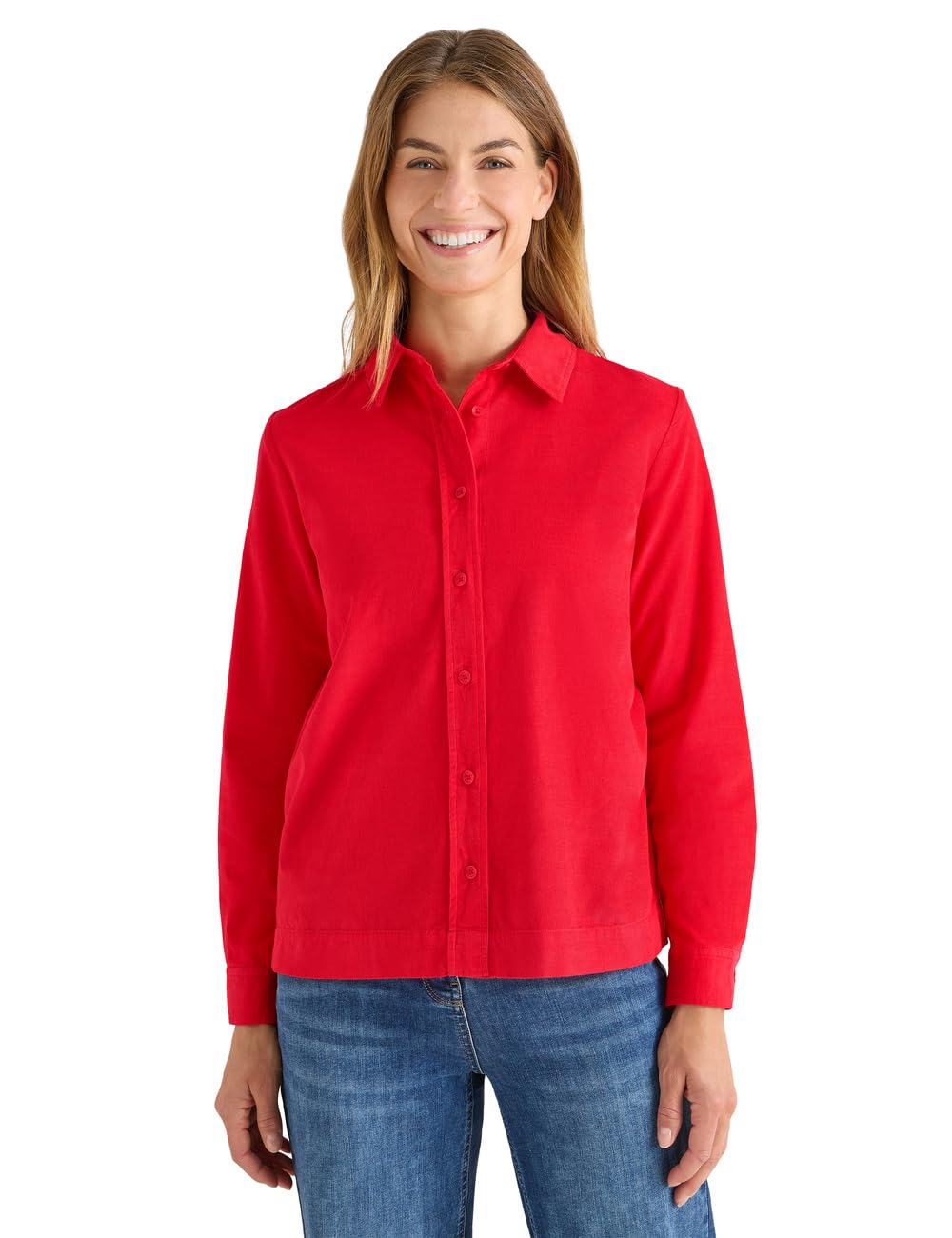 Cecil Cord Hemdbluse Fiery red XXL