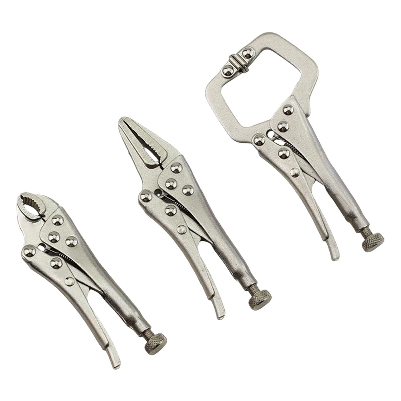of 3 Ergonomic Handle Clamps Pliers Featuring Easy for Comfortable Grip During Prolonged Tasks C Clamp Pliers