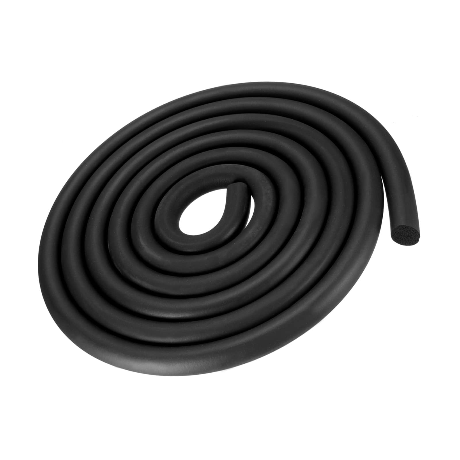 METALLIXITY Weather Stripping (18mmx9.8 Feet) 1Pcs, Foam Rubber Door Seal Strips - for Home Door Window Black