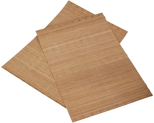 Miniatura 2 de Mantel individual para mesa de comedor, 2 piezas, resistente al calor, resistente a las manchas, antideslizante, lavable, de bambú, mantel