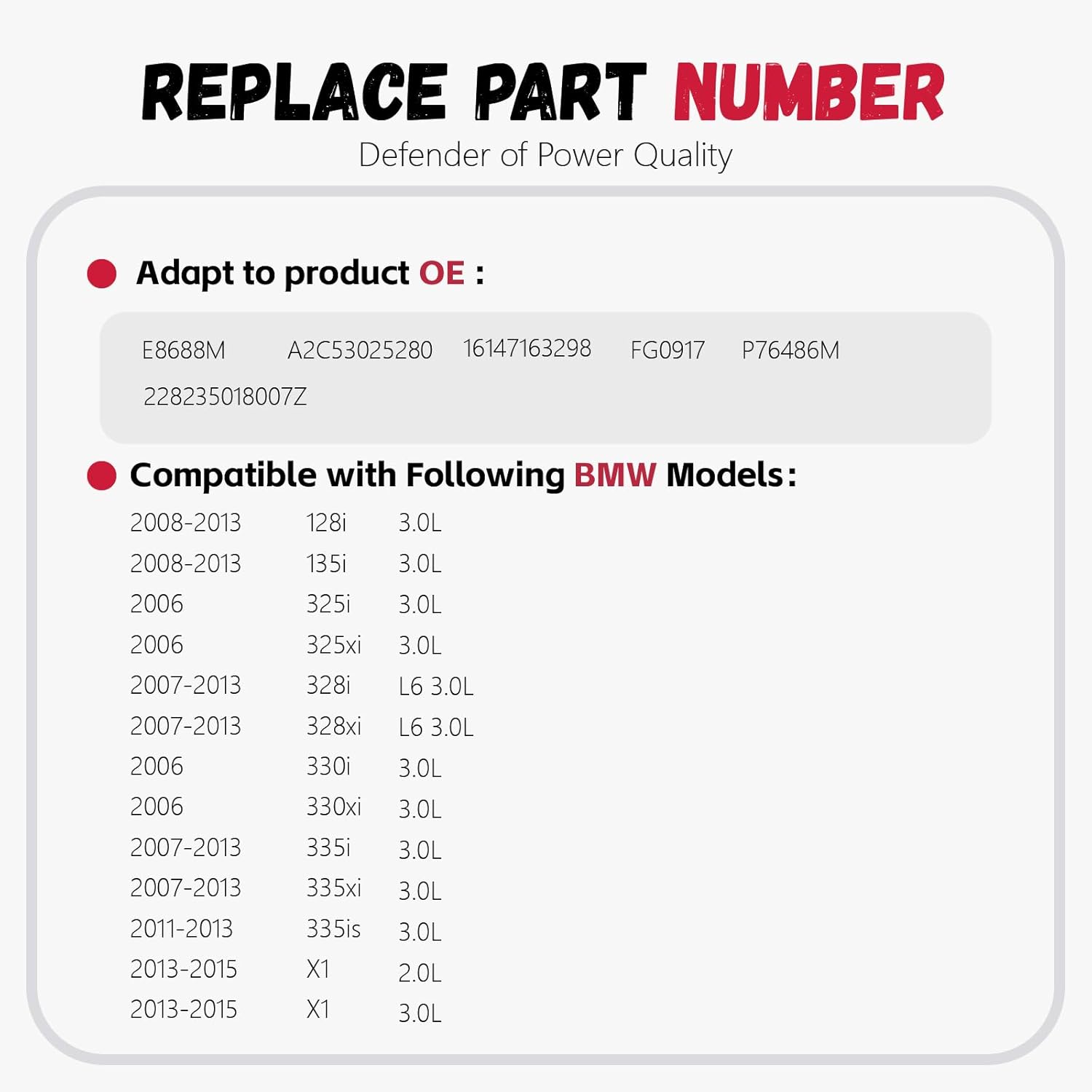 BINGWEI/Electric Fuel Pump Module Assembly/Compatible with BMW 325i 325xi 328i 328xi 330i 330xi 335i 335is 335xi 128i 135i Gas, 2006-2013,Replace#16147163298, 228235018007Z, E8688M