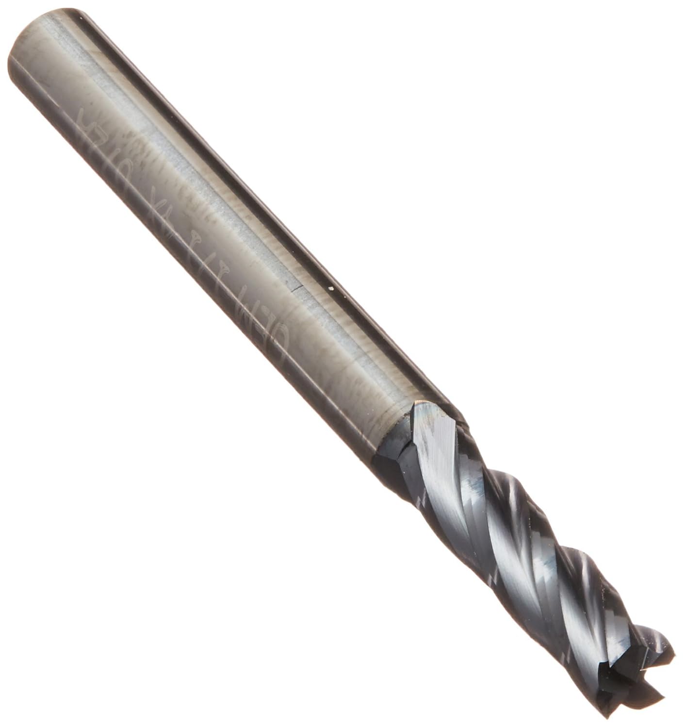 Micro 100 GEM-171-4X Square End Mill, 11/64" Cutter Dia, 5/8" LOC, 4 Fl, 3/16" Shank Dia, 2" OAL, AlTiN