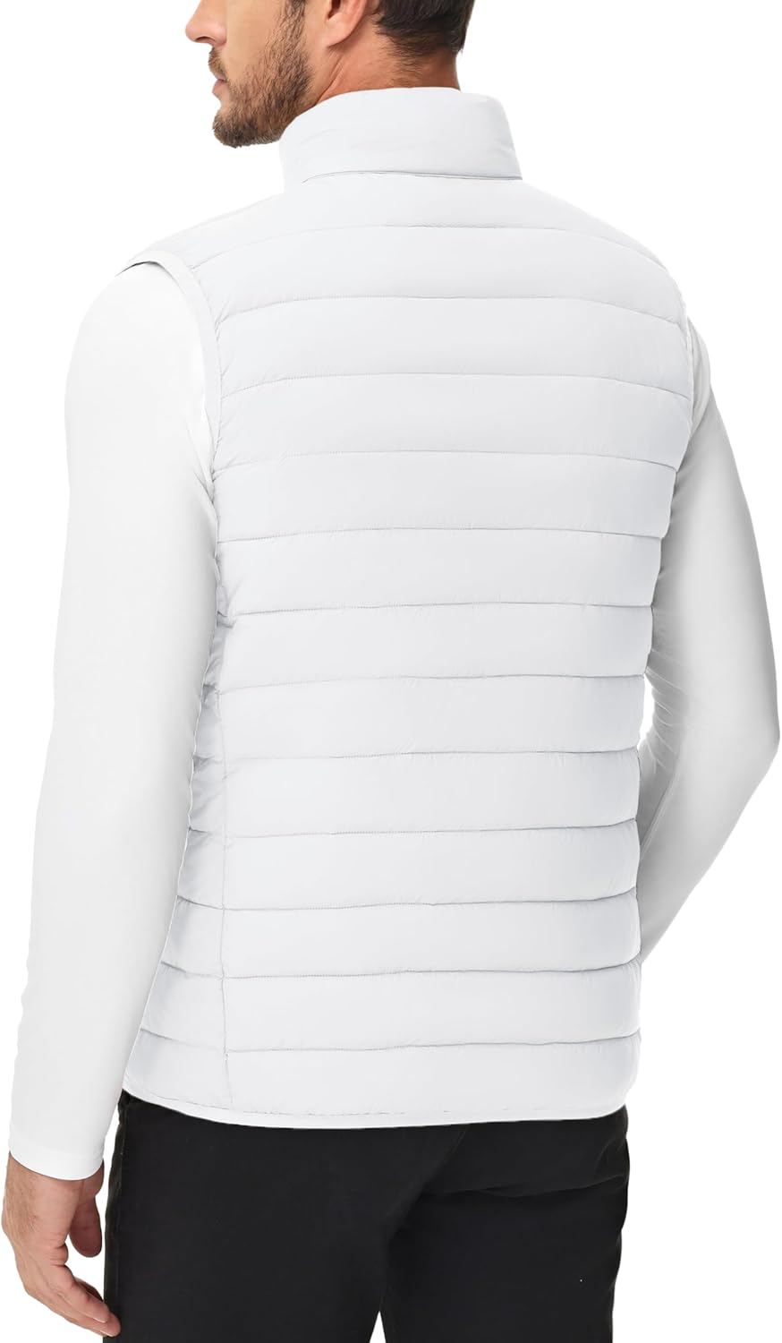 Cotrasen Men's Puffer Lightweight Vest Packable Outerwear Vest Warm Winter Outdoor Sleeveless Jacket for Travel Running - Image 6