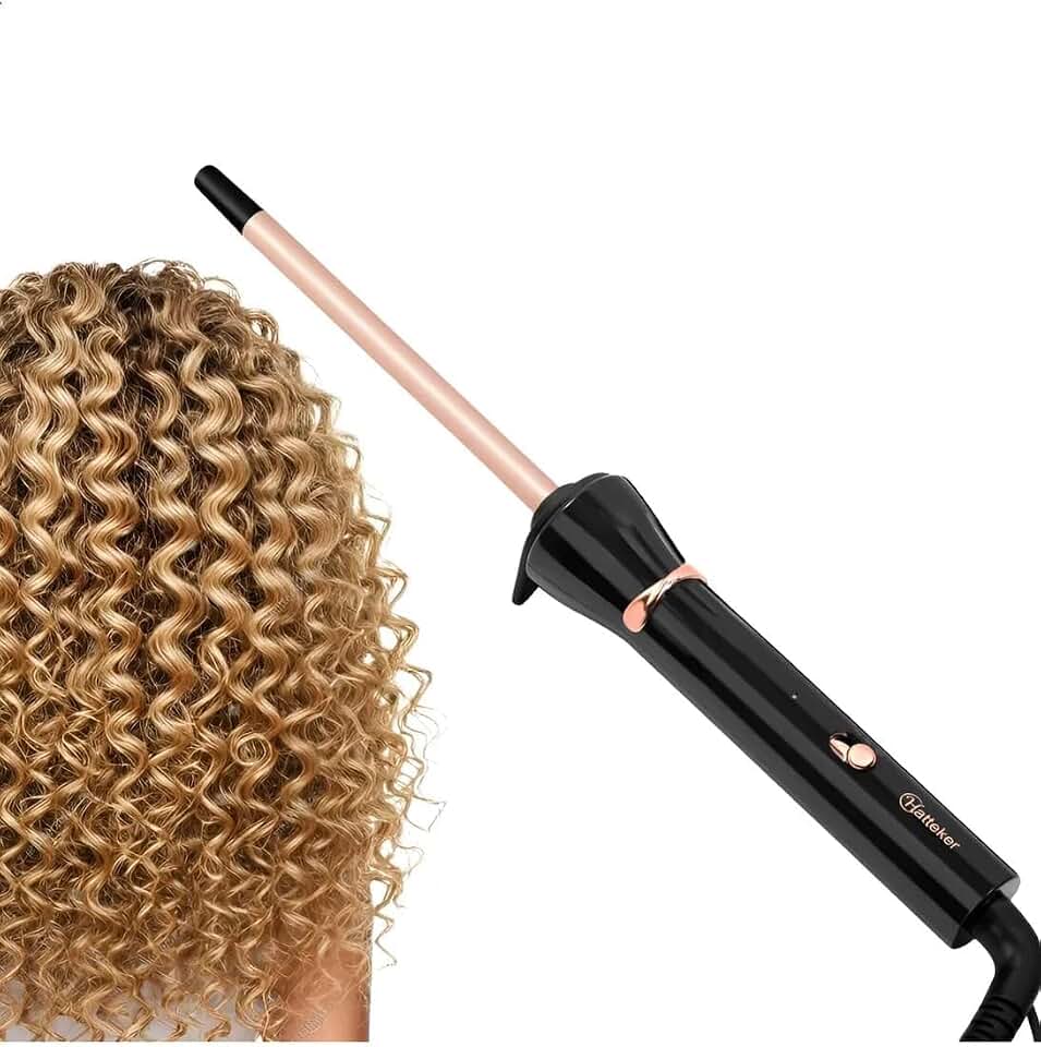 Baby Lizs Modelador de Cachos Profissional 9mm Cerâmico Bivolt Fino para Cachos Definidos e Duradouros Aquecimento Rápido Cabo Giratório