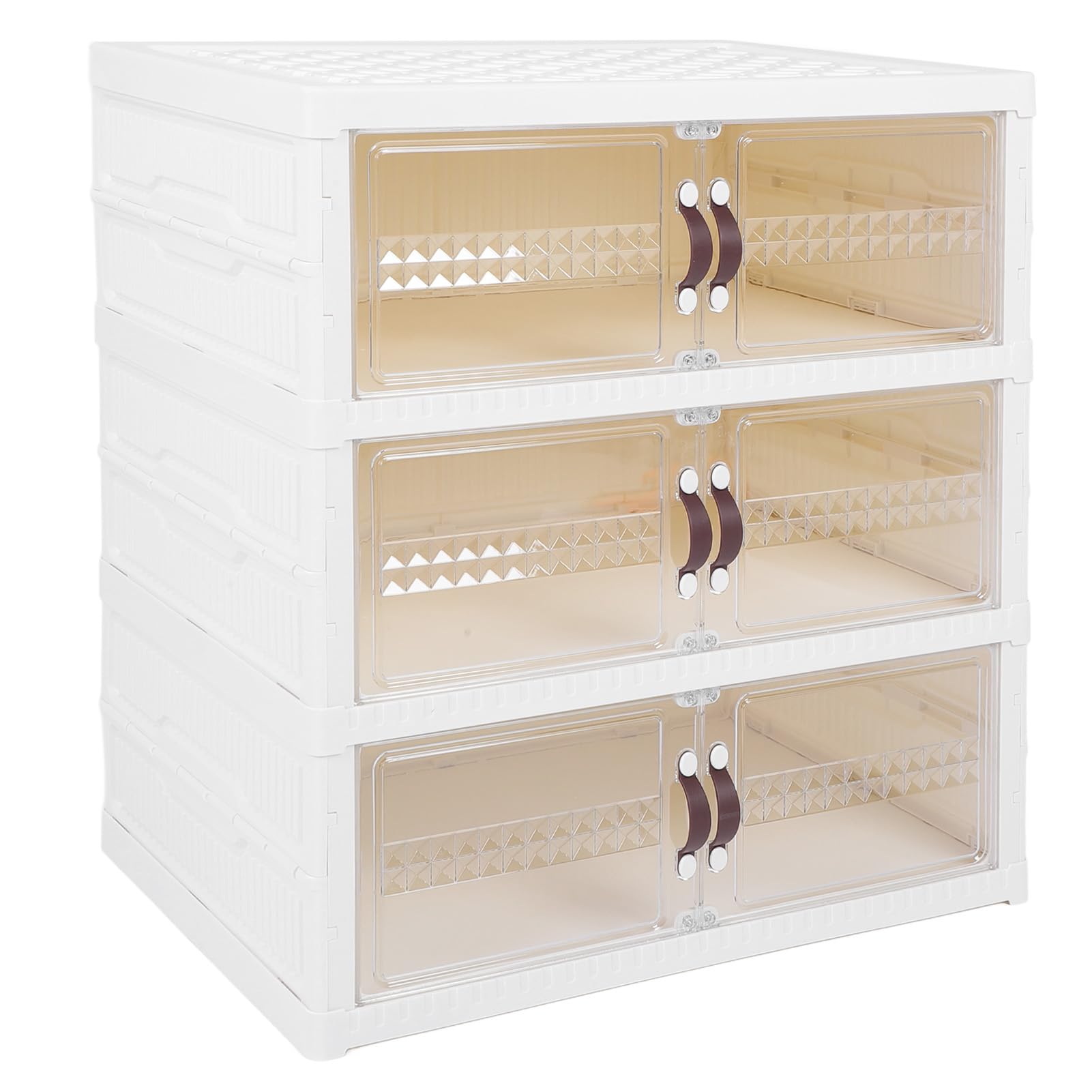 Aramox Caja de Almacenamiento de Zapatos Plegable con Puerta Magnética (3