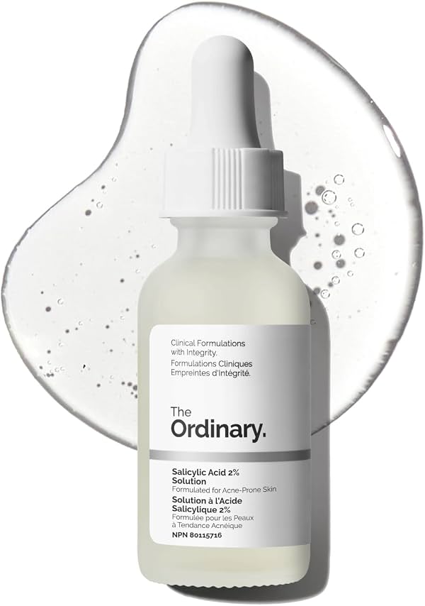 The Ordinary Solución de Ácido Salicílico 2%, Sérum Antiacné para Piel con Imperfecciones, Sin Fragancia, 1 Fl Oz (Pack de 1)