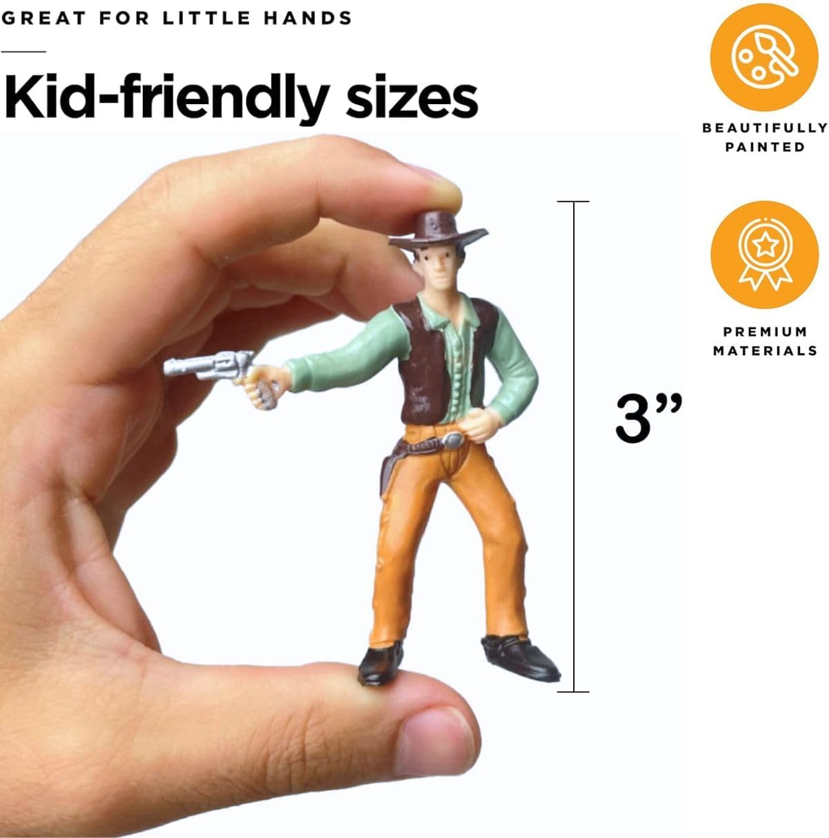 Liberty Imports 12 PCS Cowboy and Indian Figures, Mini Wild West and Native American Toy Figurines with Realistic Details, Western Cake Toppers, Party Favors for Kids