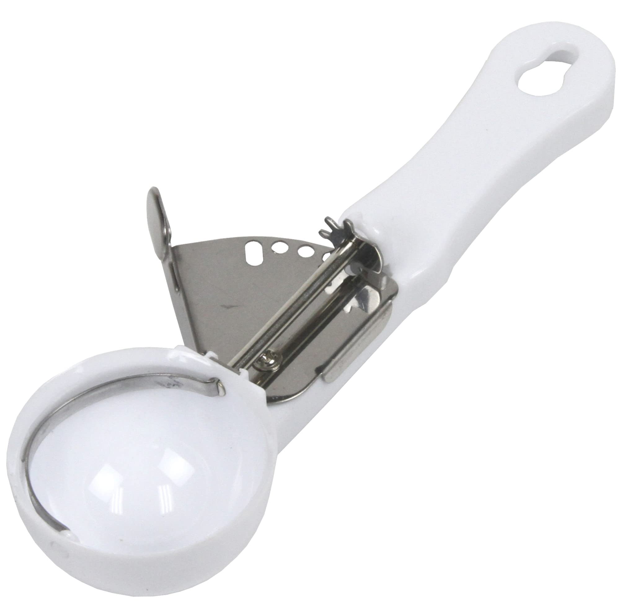Chef CraftPlatinum Series White Ice Cream Scoop Spoon with Dispenser (1), White, Plastic