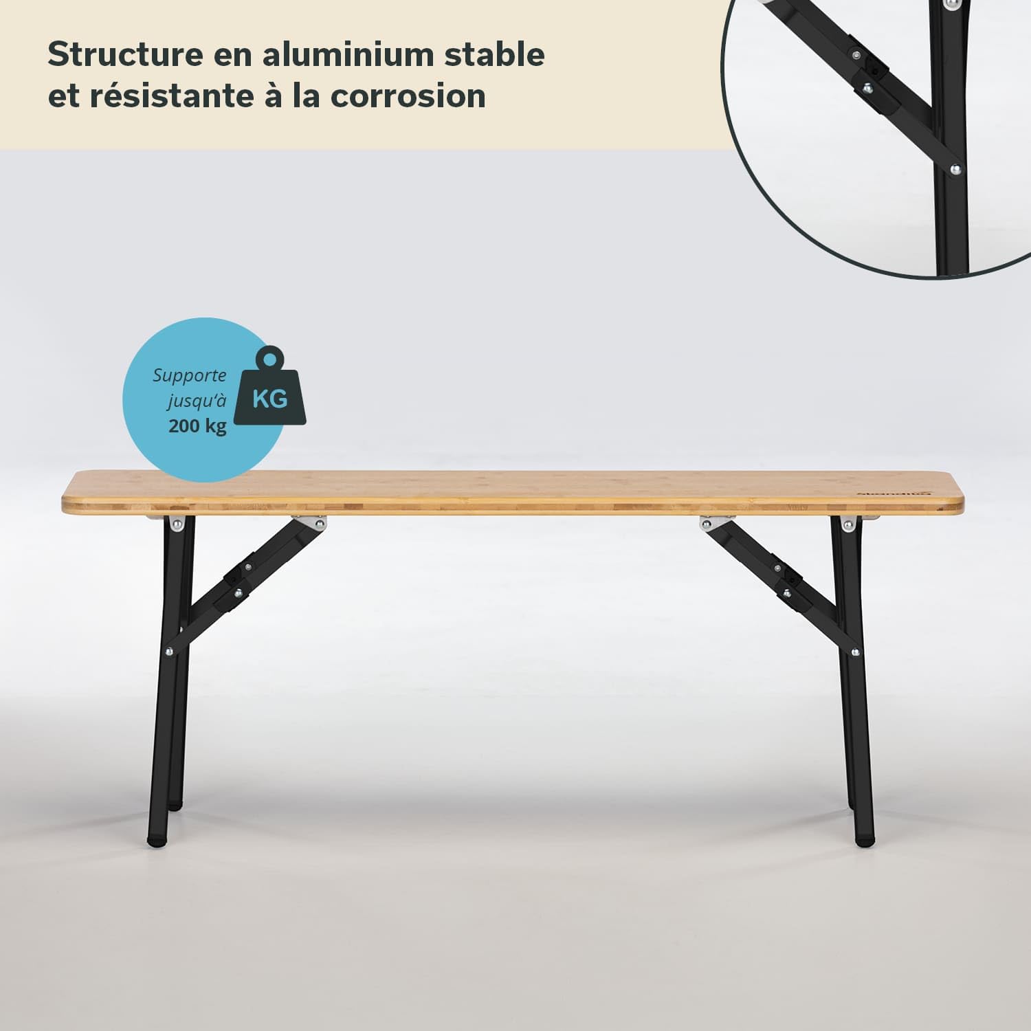 Skandika Table De Camping Tolja En Bambou (65×50×65 Cm) | MAX Trader GmbH