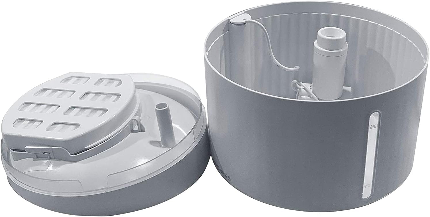 DOGNESS pet fountain disassembled showing filter compartment