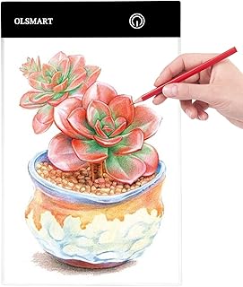 OLSMART A5 Ultrasottile Drawing Pad con Luminosità Regolabile LED Tracing Board per Artisti Disegnare Animazione Tavolo Luminoso da DisegnoPittura Diamante