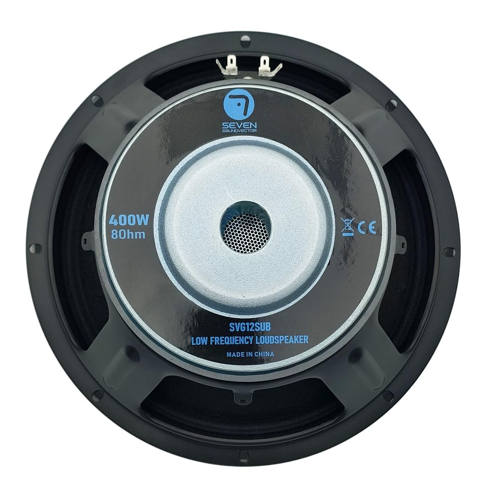 Seven Soundvector SVG12SUB/8 Subwoofer 30 cm 12 Pouces Haut-Parleur Professionnel de Grave Subgrave 8 Ohm 400 W AES 800 W Peak