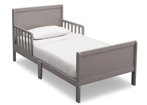 Delta Children Cama de madera elegante para niños pequeños certificado Greenguard Gold gris Bianca Blanco, Chocolate scuro, gris